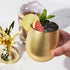Viski Gold Pineapple Tumbler with Lid for Mai Tais, Tiki Drinks, and Craft Cocktails, Tumbler Cup, Stainless Steel with Gold Plating, 16 Oz Set of...