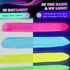 neon nights 2-IN-1 Glow In The Dark Acrylic Paint Set Glows in the Dark & under UV Blacklight - Set of 8 Self-Luminous Neon Paints for Halloween -...