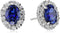 GiveAbay Essentials Sterling Silver White Sapphire Halo Oval Stud Earrings , (previously GiveAbay Collection)...