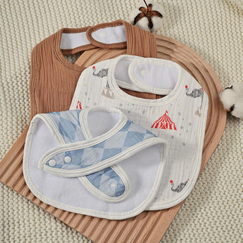 GLLQUEN BABY Muslin Drool Bibs for Boys Girls 8 Pack, Adjustable Baby Bibs for Drooling and Teething, Soft Cotton Baby Bandana Bibs for Newborn Fe...