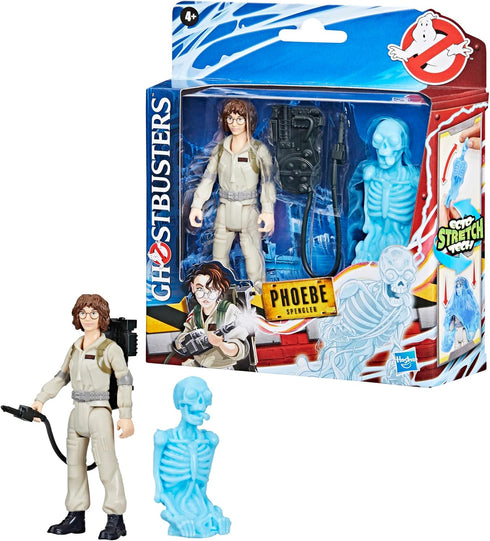 GHOSTBUSTERS Fright Features Phoebe Spengler Action Figure with Ecto-Stretch Tech Bonesy Ghost Toy Accessory, Toys for Kids Ages 4+...