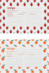 C.R. Gibson Fruit Double Sided Recipe Card Set, 4" W x 6" L, Multicolor...