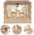 Amosfun Wooden Vinatge Wedding Card Box DIY Rustic Hollow Wedding Box with Lock Key and Rubber Rings for Bridal Shower Party Decorations (1 Key 12...