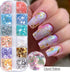 Iridescent Glitter Nail Art Sequins Holographic 3D Irregular Ultra Thin Nail Art Glitter Flakes Design Shiny Mermaid Nail Glitter Slices Resin Acr...