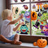 BAYLAY Halloween Window Clings - 10 Sheets Halloween Window StickersDouble Sided Halloween Window Decorations Hallween Window Clings for Class Hal...