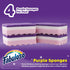 Fabuloso Sponges Purple 4 CT | Purple Scratch-Free Sponges for Dishes and Surfaces | 4 Purple Dishwashing Sponges from Fabuloso for Bold and Brigh...