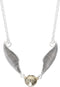 Harry Potter Women's Silver Plated Quidditch Golden Snitch Necklace,16+2 extender...