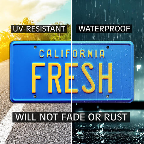 Fresh Prince of Bel Air | Fresh | Metal Stamped License Plate...