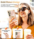 LeYi for Samsung Galaxy S24 Ultra Phone Case: with 360° Rotatable Ring Holder Magnetic Kickstand, Plating Rose Gold Edge Protective Samsung Galaxy...
