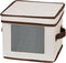 Household Essentials China Plate Storage Box, Holds 12 Dessert Plates or Bowls, Windowed Panel, Sturdy Frame and Reinforced Handles, Felt Cushions...