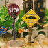 HEEPDD Aquarium Stop Warning Sign, Fish Warning Sign Resin Landscape Decoration for Small Medium Betta Fish 6.1x2.3x1.6in...
