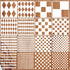 12Pcs Checks Diamond Stencils, Harlequin Checkerboard Stencils Assorted Sizes Square Diamond Shape Templates Reusable Diamond Checks Stencil for P...