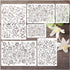 Large Flower Stencils for Painting on Wood Wall Reusable 16.5inch Floral Leaf Stencils for Crafts Canvas Furniture Wall Drawing Card Making Patter...