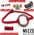 Red Macrame 8" Charm Bracelet for Men with Protection, Health, Success and Good Fortune Ring Charm - Waterprooof Durable and Handmade Jewelry for ...