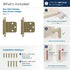 Amerock BPR3417BBZ | Cabinet Hinge| 3/8 in (10 mm) Inset Non-Self Closing Face Mount | Golden Champagne | Kitchen Cabinet Door Hinge | 1 Pair/2 Pa...