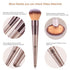 HEYMKGO Makeup Brushes 15PCS Champagne Gold Professional Makeup Brush Set Foundation Brush Blending Powder Blush Concealer Eye Make Up Brush with ...