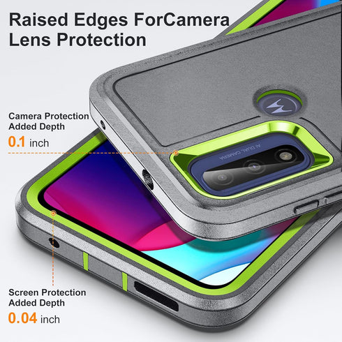 for Moto G Play 2023 Case for G Play 2023 Case with Kickstand Case 3-Layer Military Grade Protective Case Cover Silicone Shockproof for Motorola M...