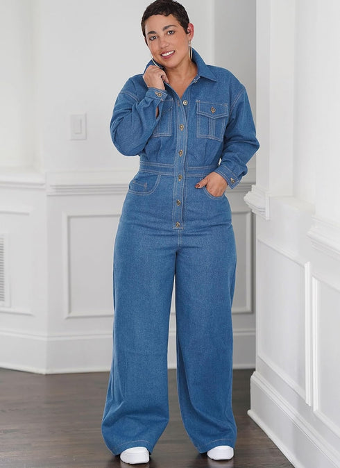 Simplicity Misses' Long Sleeve Jumpsuits Sewing Pattern Kit by Mimi G Style, Design Code S9822, Sizes 8-10-12-14-16, Multicolor...