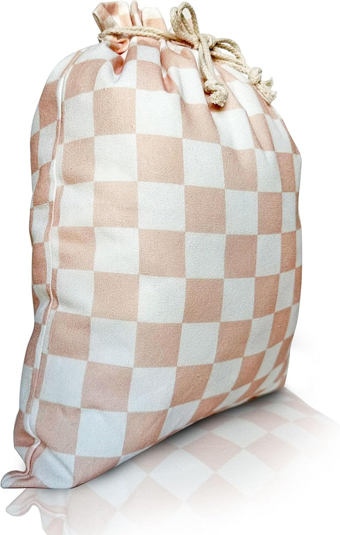 Gather & Knot Drawstring Gift Bags | 20" Large 12" Small | Premium Canvas | Reusable Fabric Wrap for All Occasions, Birthdays, Baby Shower | Check...