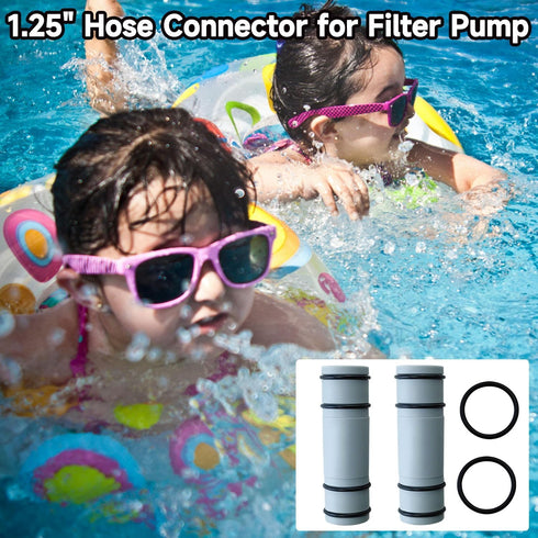 Pool Hose Adapter/Connector,Pool Pump Fittings Pool Drain Ddapter,32MM Durable Vacumm Pump Pipe 2PCS, for Above Ground Swimming Pool and Pool Filt...