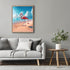 Posterizer 1 pcs-Flamingo on Beach With Starfish-Landscape & Nature Art-Art for Animal Lovers- Decor for Beach House- unframed wall art...