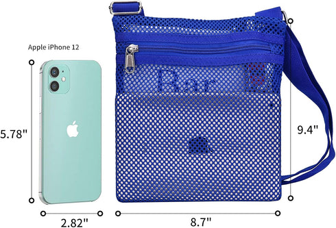 Heavy Duty Semi-Transparent Mesh Purse, See Through Mesh Crossbody Bag...
