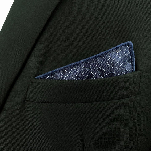 S&W SHLAX&WING Pocket Squares for Men Dark Blue Grooms Wedding...