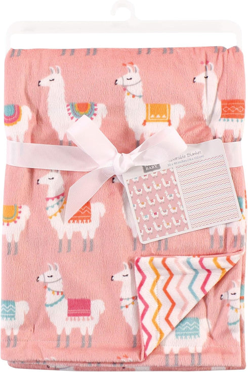 Hudson Baby Unisex Baby Plush Mink Blanket, Llama, One Size...