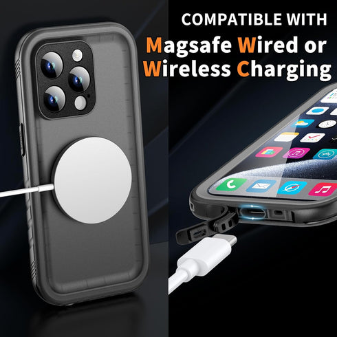 Cozycase Compatible with iPhone 13 Pro Max Waterproof Case - Full Body Dustproof Shockproof Built in Screen Protector Rugged Waterproof Case for i...