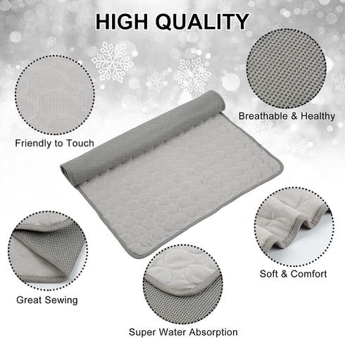 Pet Dog Cooling Bed Mats,Self Cooling Pet Dog Cool Mat Pads for Dogs Cats Indoor and Outdoor (X-Large(28x40 inch), Grey)...