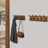 WEBI Rustic Coat Rack Wall Mount,Solid Wood Coat Hooks Wall Mounted Coat Hanger,16" Hole to Hole,Hook Rack Rail,5 Triple Hooks for Hanging Coats,J...