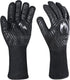 GEEKHOM BBQ Grill Gloves,1472? Heat Resistant Oven Gloves, EN407 Certified 13 Inch Flexible Barbecue Mitts Good Grip for Smoker, Baking, Cooking, ...