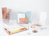 C.R. Gibson Acrylic Desktop Organizer, Mirror Panel, Measures 9" W x 4" H x 4" D - Rose Gold (SC2-20084)...