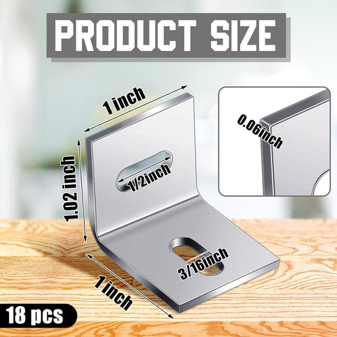 Dunzy 36 Pcs 1x1 Inch Heavy Duty Wood Table Top Expansion Bracket Steel Z Clips Fastener Connector Table Top Fasteners Woodworking Fasteners Hardw...