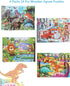 Wooden Puzzles for Kids Ages 3-5, 4 Packs 24 Pcs Wood Jigsaw Puzzles for Toddlers 2-4 4-6, Preschool Educational Brain Teaser Travel Toys Gifts fo...