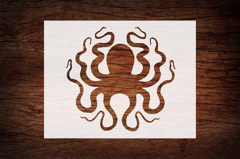 Reusable Octopus Cthulhu Squid Stencil 11" x 8.5" - Durable, Versatile Crafting Tool...