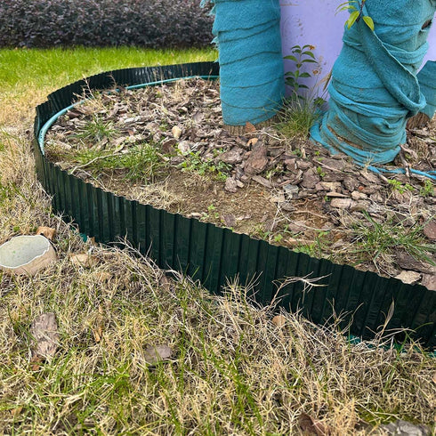 Garden Landscape Edging Board 30 Feet Corrugated Paver Edging Antirust Flexibility Garden Bed Edging Plastic Garden Border Weed Barrier Edging for...