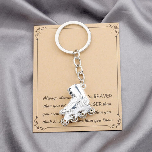 BNQL Roller Skate Gifts Keychain Roller Skating Gifts Roller Skater Gift for Skating Lover Team Gifts Roller Skates Key ring (roller skate keychai...