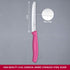 Victorinox Swiss Classic Round Tipped Stainless Steel Utility Knife with Pink Fibrox Handle, 4.5 Inch...