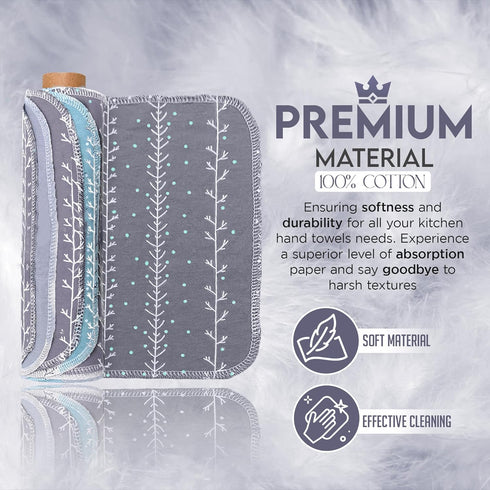 15 Pack Reusable Paper Towels Washable - Size 10 x 10 inch - Reusable Napkin Cleaning Towels Kitchen Towels Made of 100% Cotton - Durable Absorben...
