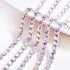 BLINGINBOX Rhinestones Chain 10 Yards SS16/4mm Crystal AB Glass Sew On Rhinestones Cup Chain with Silver Bottom Sew On Trim(ss16-4mm, Crystal AB-S...