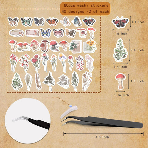 200Pcs Vintage Scrapbook Stickers, Aesthetic Junk Journal Stamping Supplies Kit, Scrapbooking Ephemera Washi Paper for Bullet Journaling Planners ...