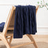 Battilo Navy Cable Knit Throw Blankets for Couch, Super Soft Warm Cozy Decorative Knitted Throw Blanket for Bed, Sofa, Chair 50"x60"...