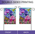 Welcome Spring Hummingbird Iris Garden Flag Double Sided, Purple Flower Bird Yellow Butterfly Decorative House Yard Outdoor Small Decor, Summer Fl...