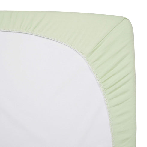 American Baby Company 100% Natural Cotton Fitted Crib Sheet 52" x 28" - Soft, Breathable, Hypoallergenic & Gentle Toddler Bed Sheet, Celery, Neutr...