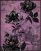 Posterizer 1 pcs-black flowersand purple background-Floral & Botanical Art-Abstract & Modern Art-Decor for Home & Office- UNFRAMED Wall Art...