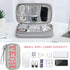 Electronics Accessories Organizer Bag with Chenille Letter Patch TECH for Women Travel Gifts, Traveling Essentials Compact Case Waterproof Must Ha...