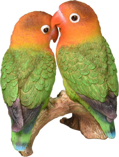 Hi-Line Gift Ltd Parrots on Branch Statue, Orange...