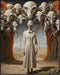 Posterizer 1 pcs-Alien Woman with Menacing Crowd of Alien Heads-Abstract & Modern Art-Fantasy & Fiction Art-Gift for Art Lovers-Decor for Home & O...