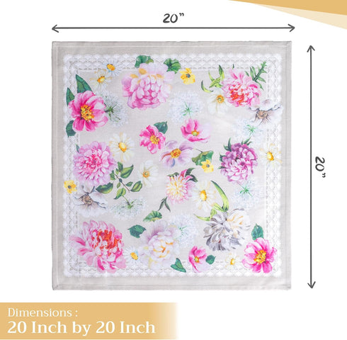 Maison d' Hermine Cloth Napkins Set of 4 100% Cotton Everyday Reusable Square Napkins Cloth Washable, Dinner, Party, Wedding, Restaurant, Spring/S...